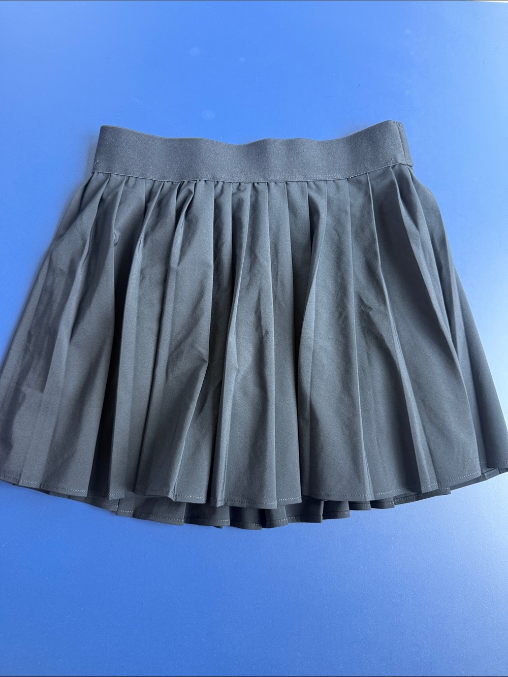Garage Navy Pleated Circle Skater Skirt